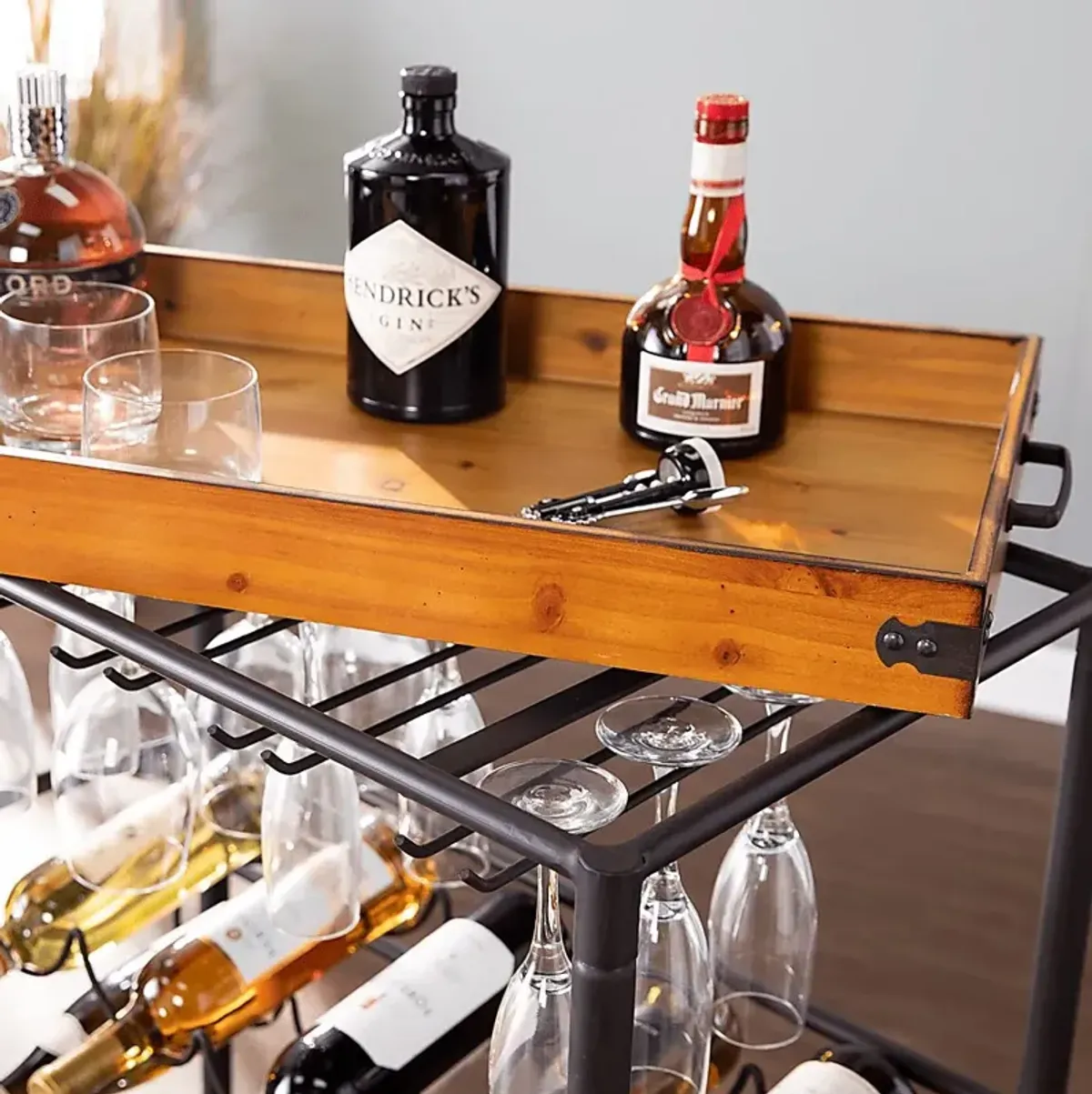 Acewares Natural Bar Cart