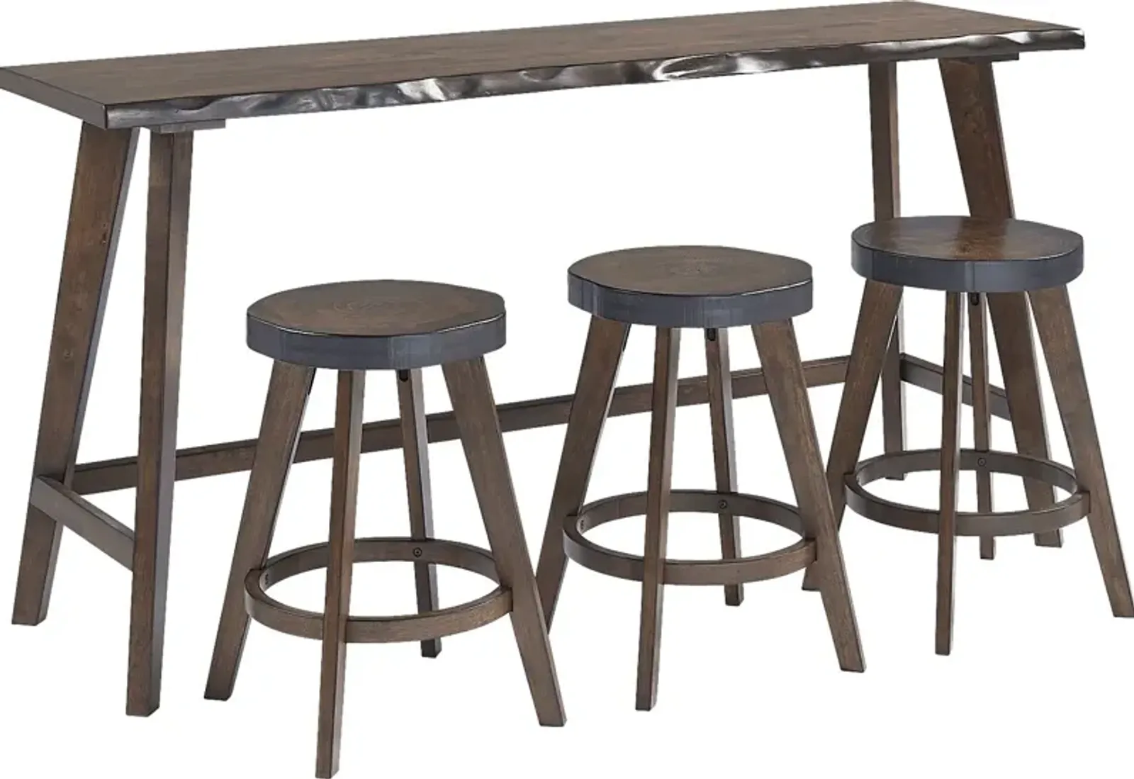 Gunston Brown Counter Height Table w/ 3 Stools