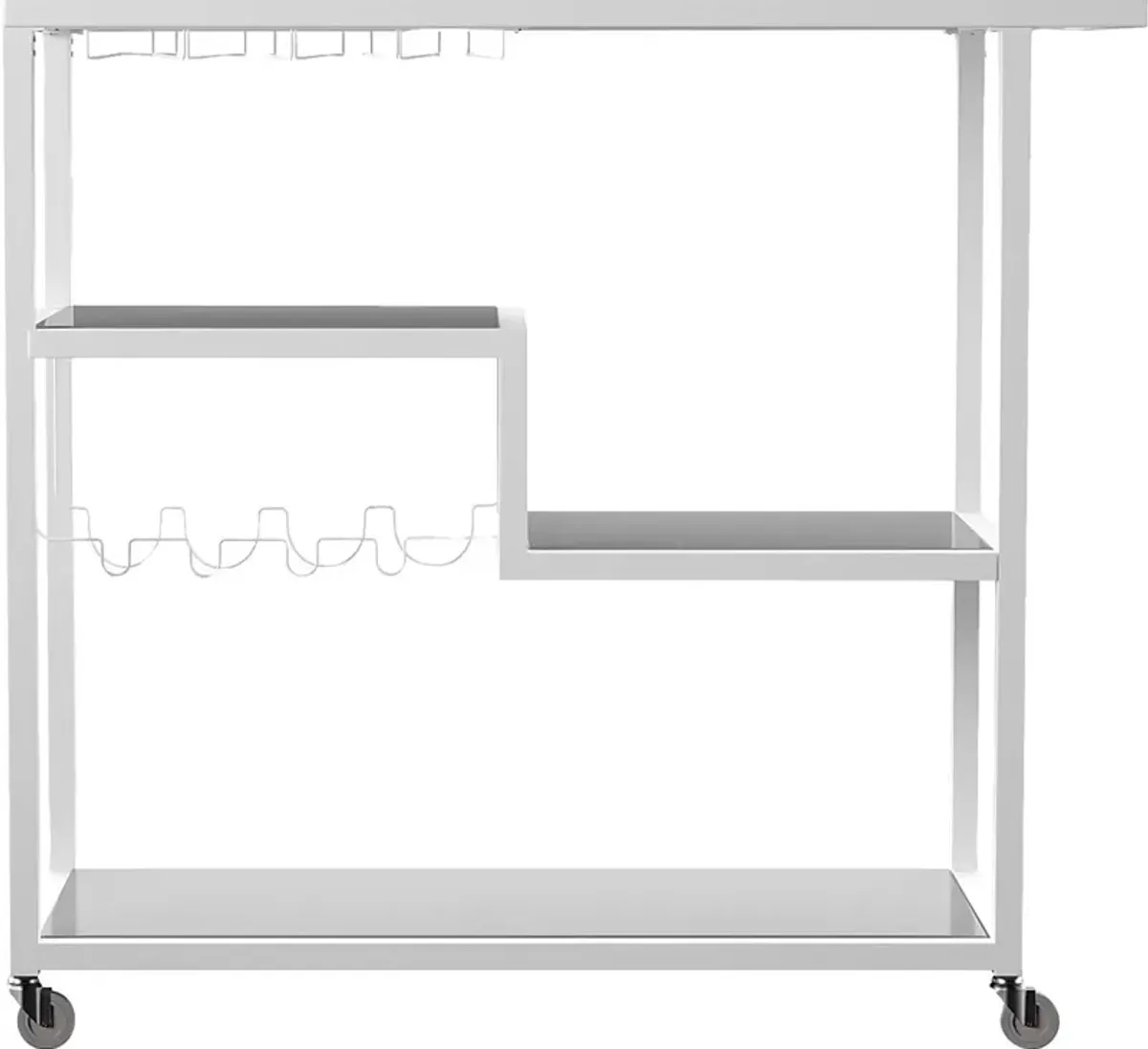 Zephs White Bar Cart