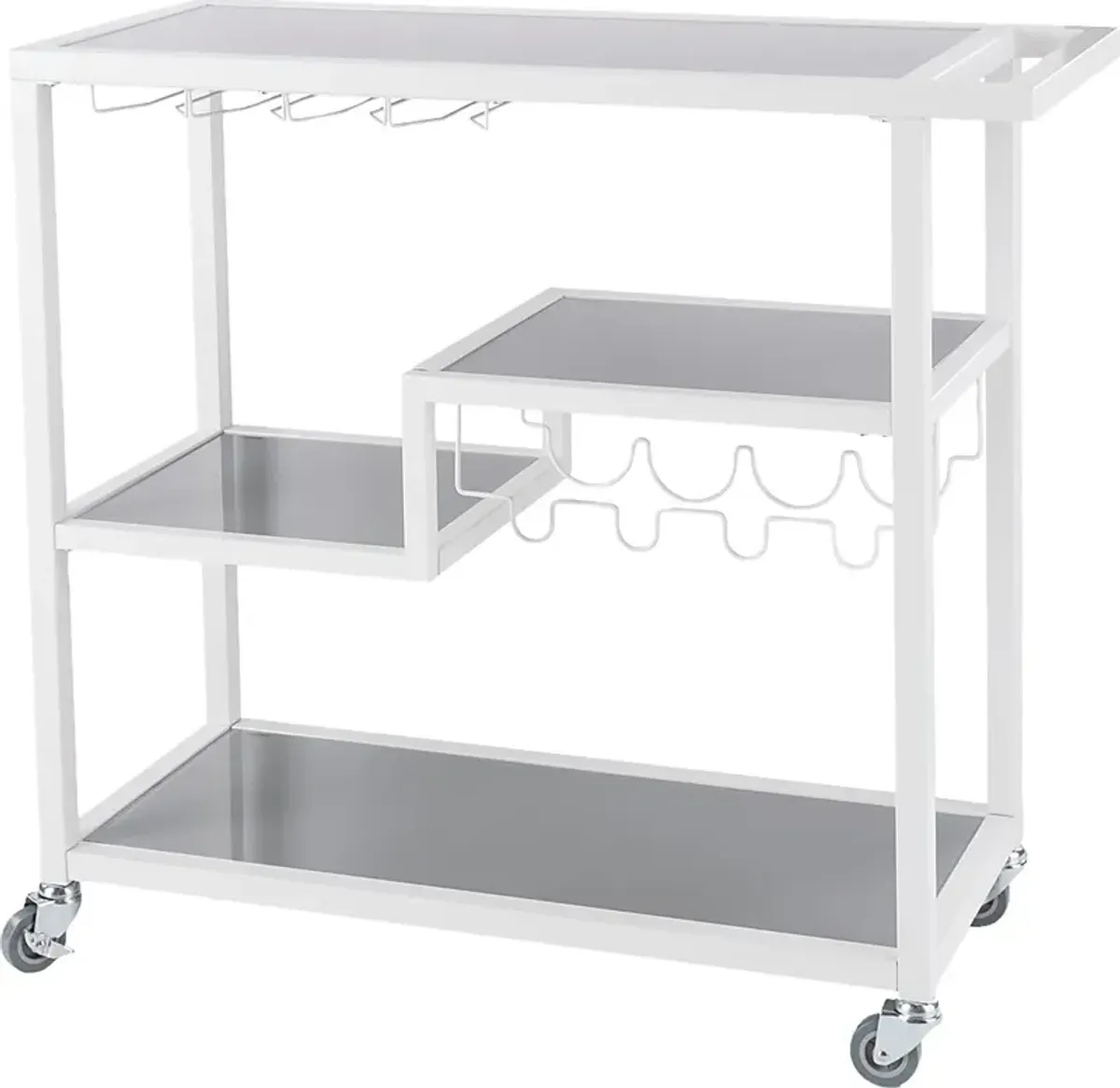 Zephs White Bar Cart