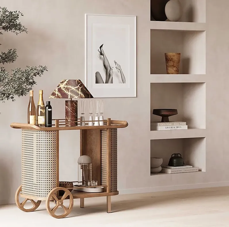 Archelle Brown Bar Cart