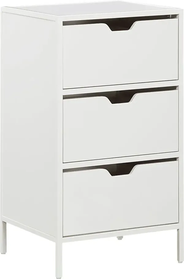 Uchea White File Cabniet