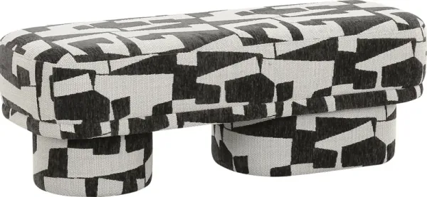 Jerichoe Black and White Bench