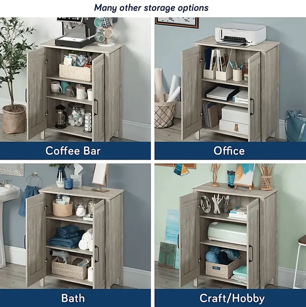 Ridgesun Gray Storage Cabinet