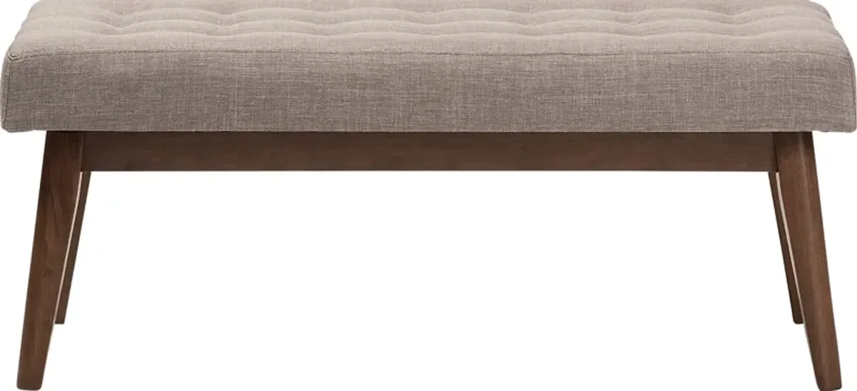 Marshead Light Gray Accent Bench