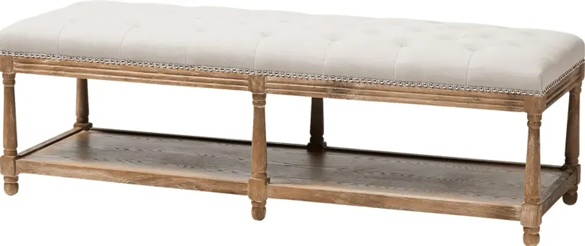 Pixystemsy Beige Accent Bench
