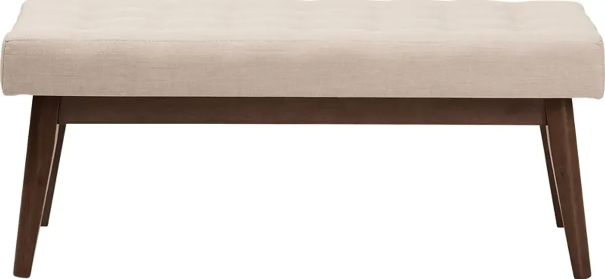 Marshead Beige Accent Bench