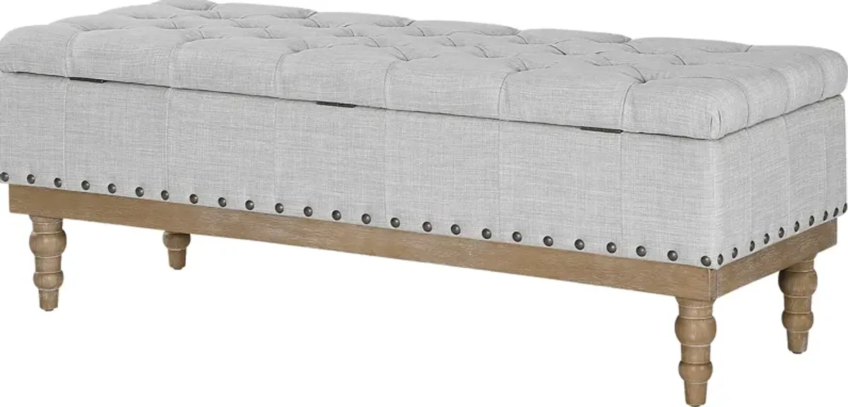 Aibell Gray Storage Bench
