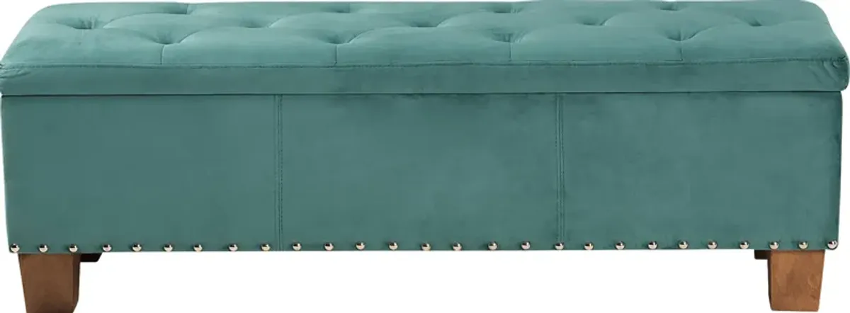 Arcanet Teal Storage Bench