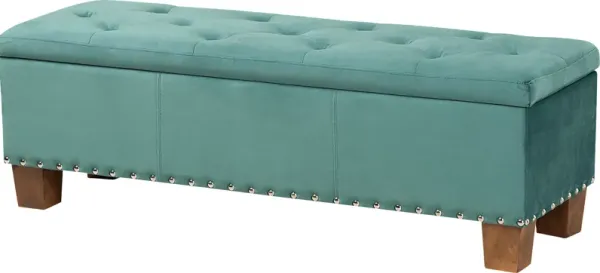 Arcanet Teal Storage Bench