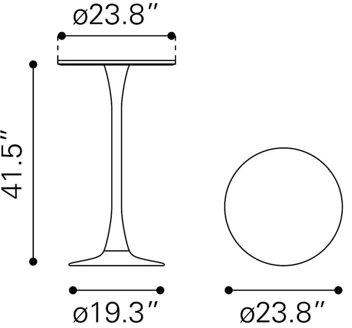 Jabez White Bar Table