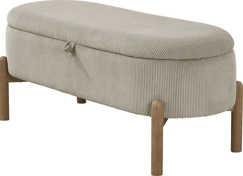 Ulivia Beige Storage Bench