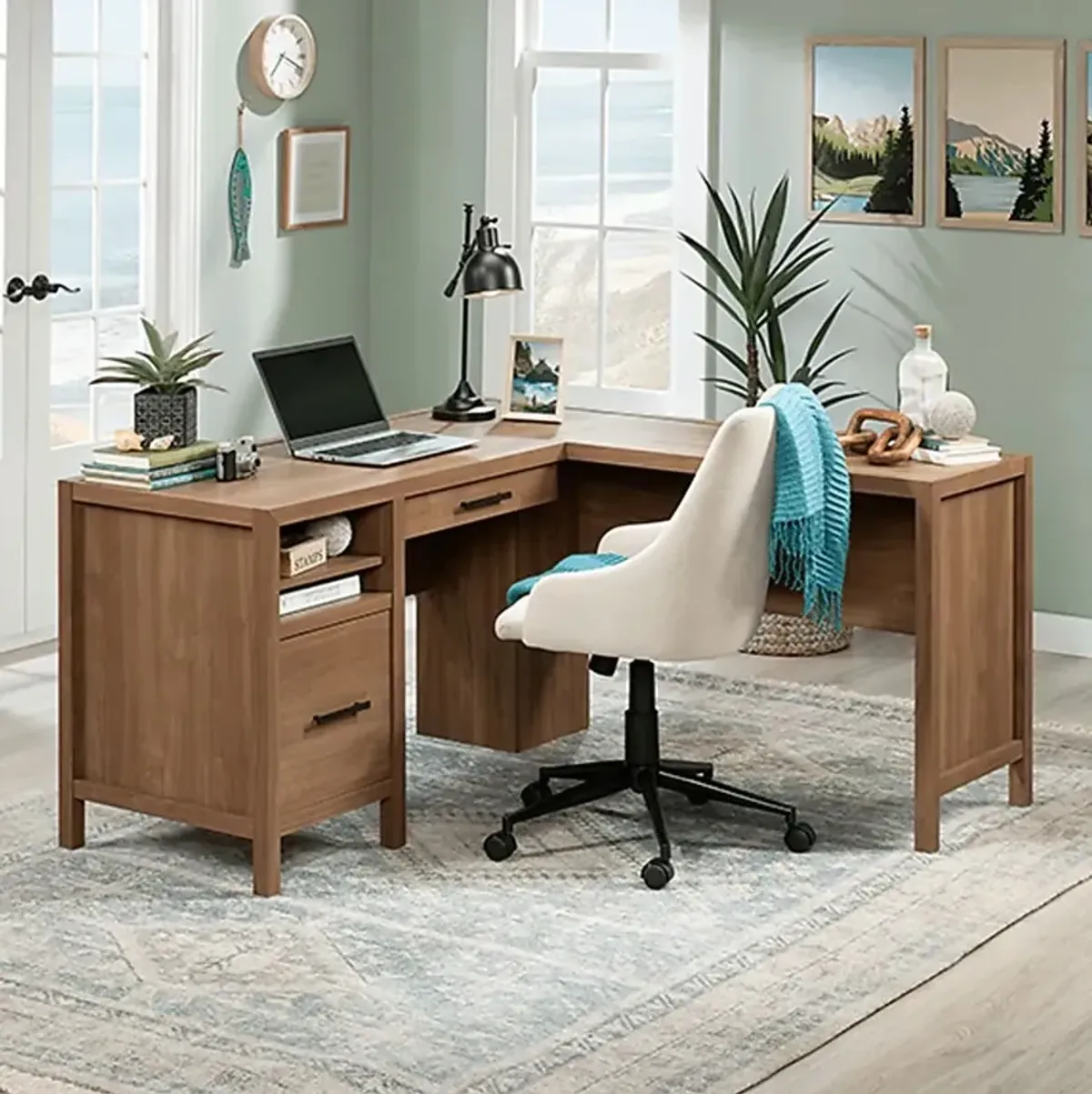 Riddlelife Brown L-Desk