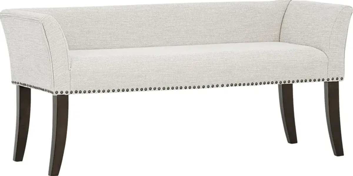 Wolfdew White Accent Bench