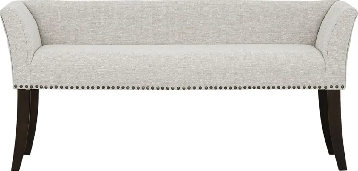 Wolfdew White Accent Bench