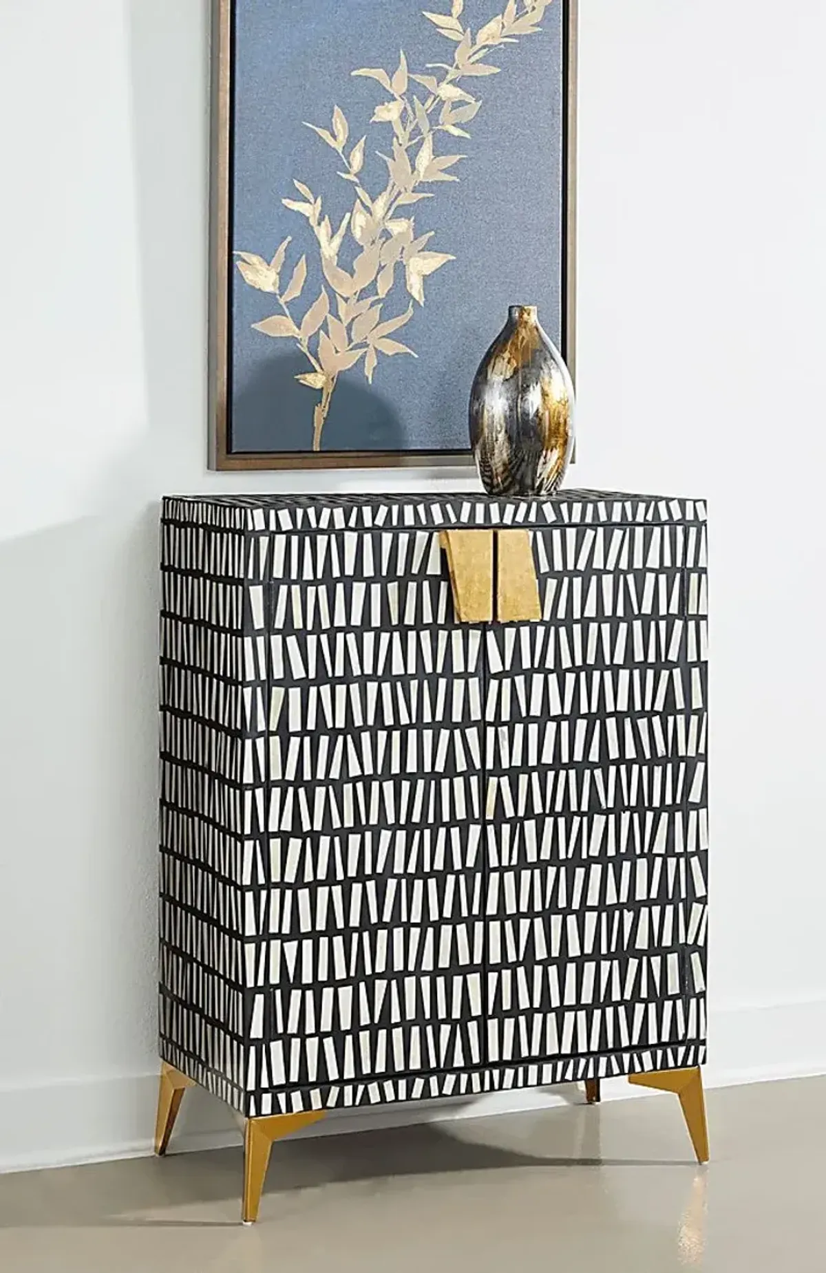 Valona Black Accent Cabinet