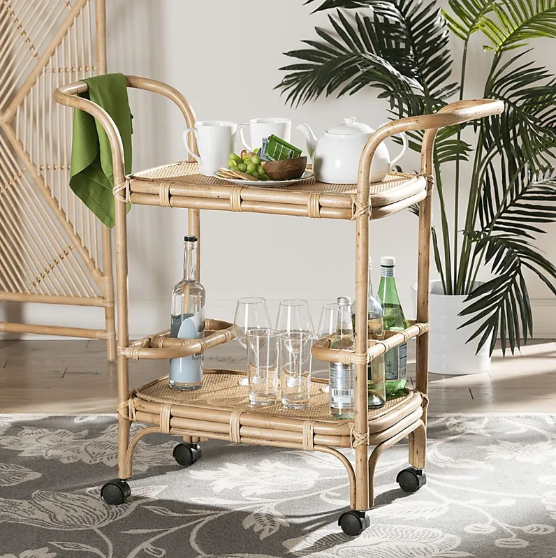 Mowrer Brown Bar Cart