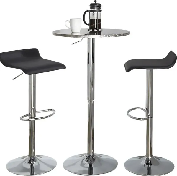 Lebato II Black Adjustable 3 Pc Bar Set