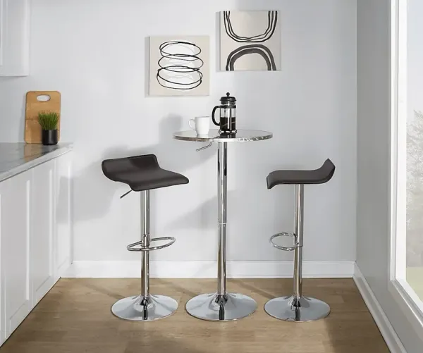 Lebato II Brown Adjustable 3 Pc Bar Set