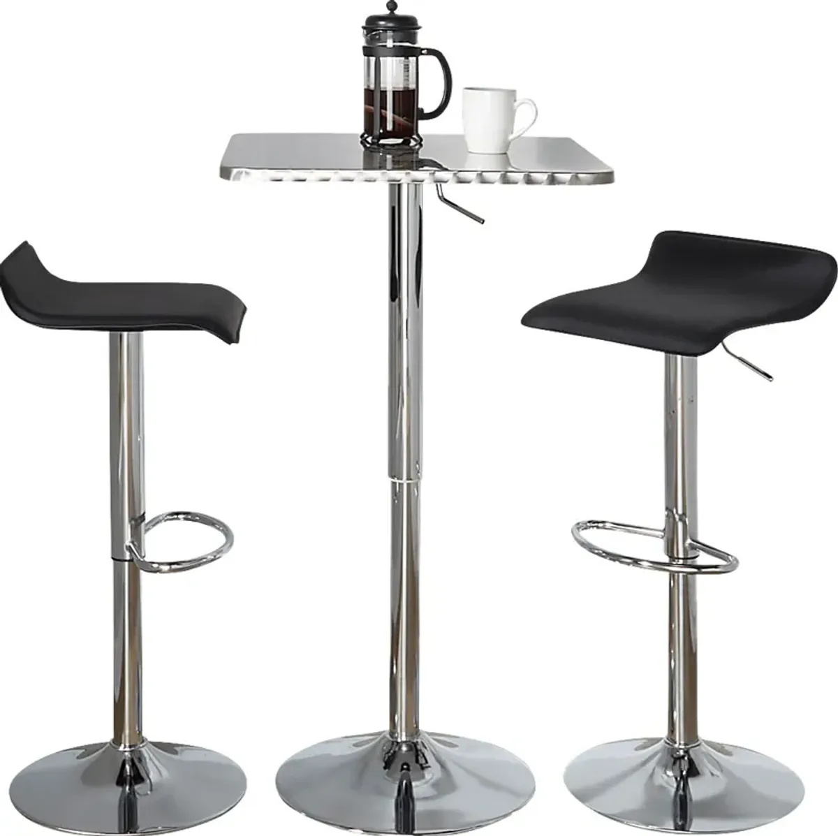 Lebato III Black Adjustable 3 Pc Bar Set