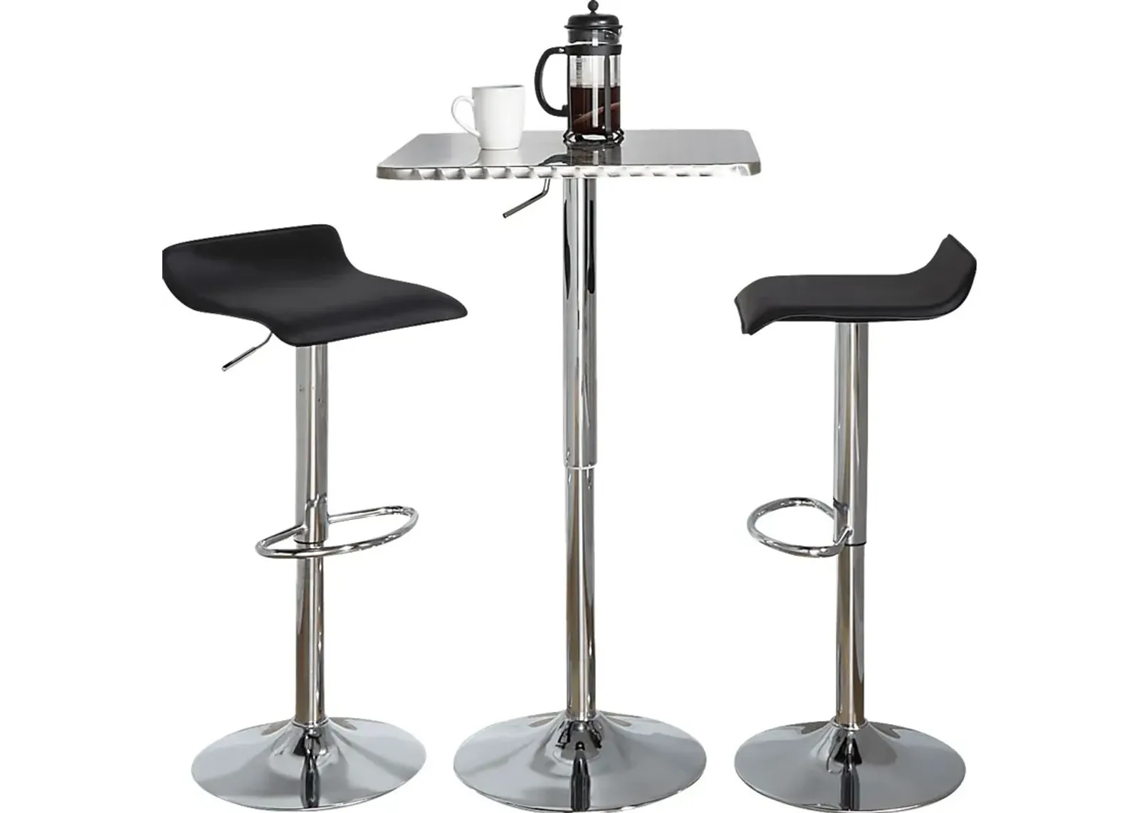 Lebato III Black Adjustable 3 Pc Bar Set