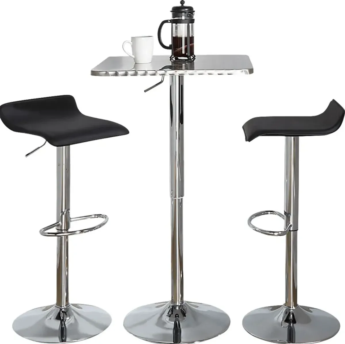 Lebato III Black Adjustable 3 Pc Bar Set