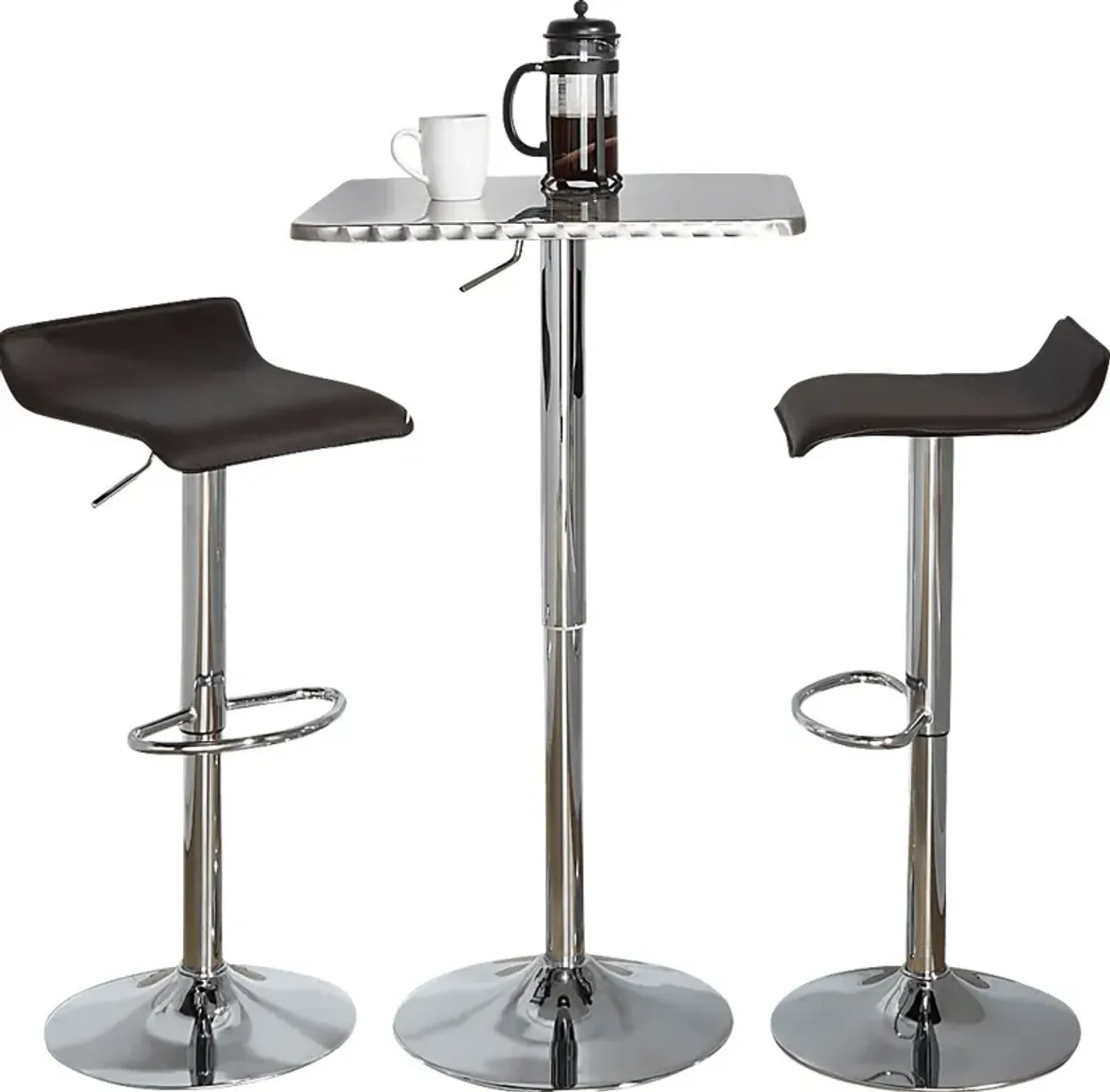 Lebato III Brown Adjustable 3 Pc Bar Set