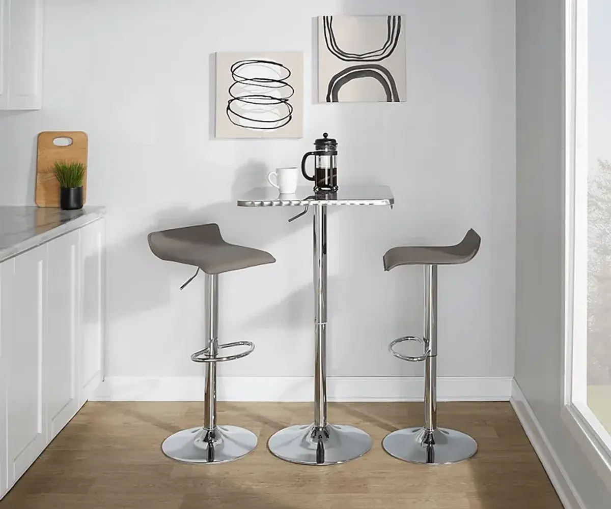 Lebato III Gray Adjustable 3 Pc Bar Set