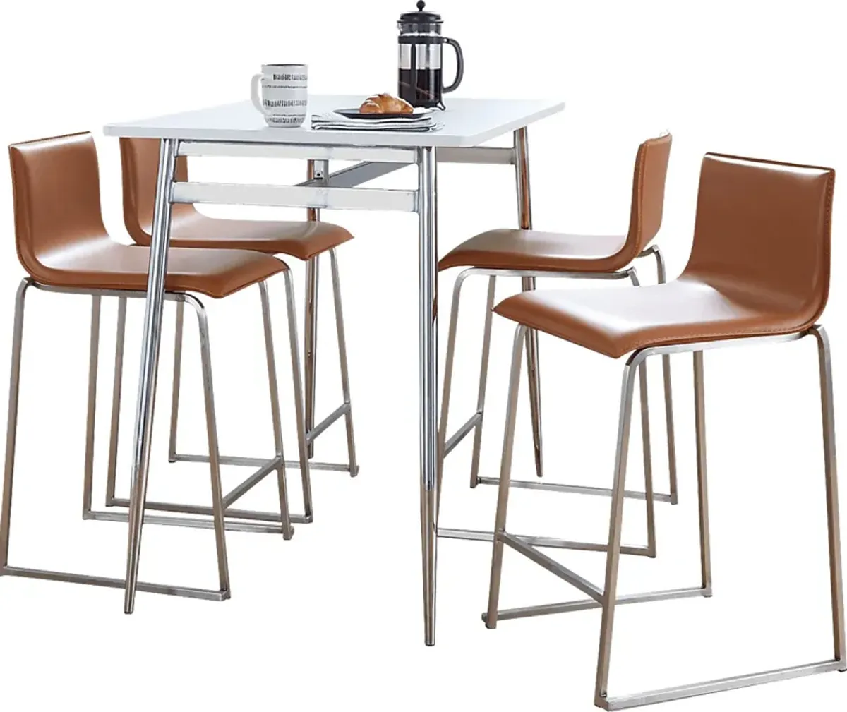 Keiros III Camel 5 Pc Counter Height Dining Set