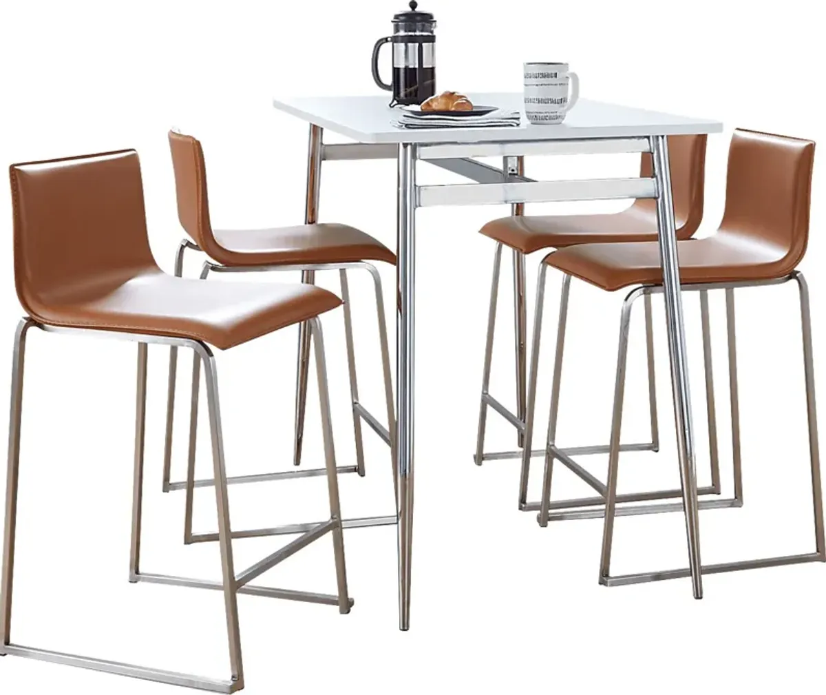 Keiros III Camel 5 Pc Counter Height Dining Set