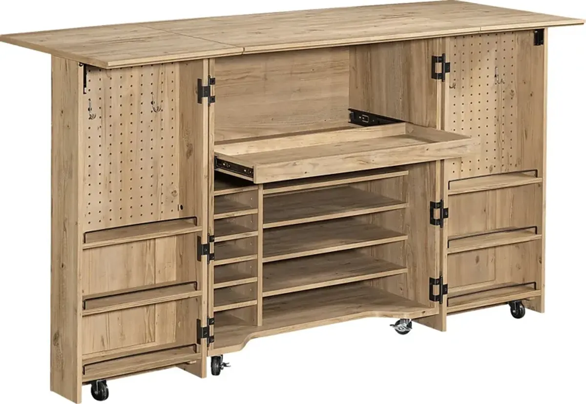 Doxsee II Light Brown Storage Cabinet