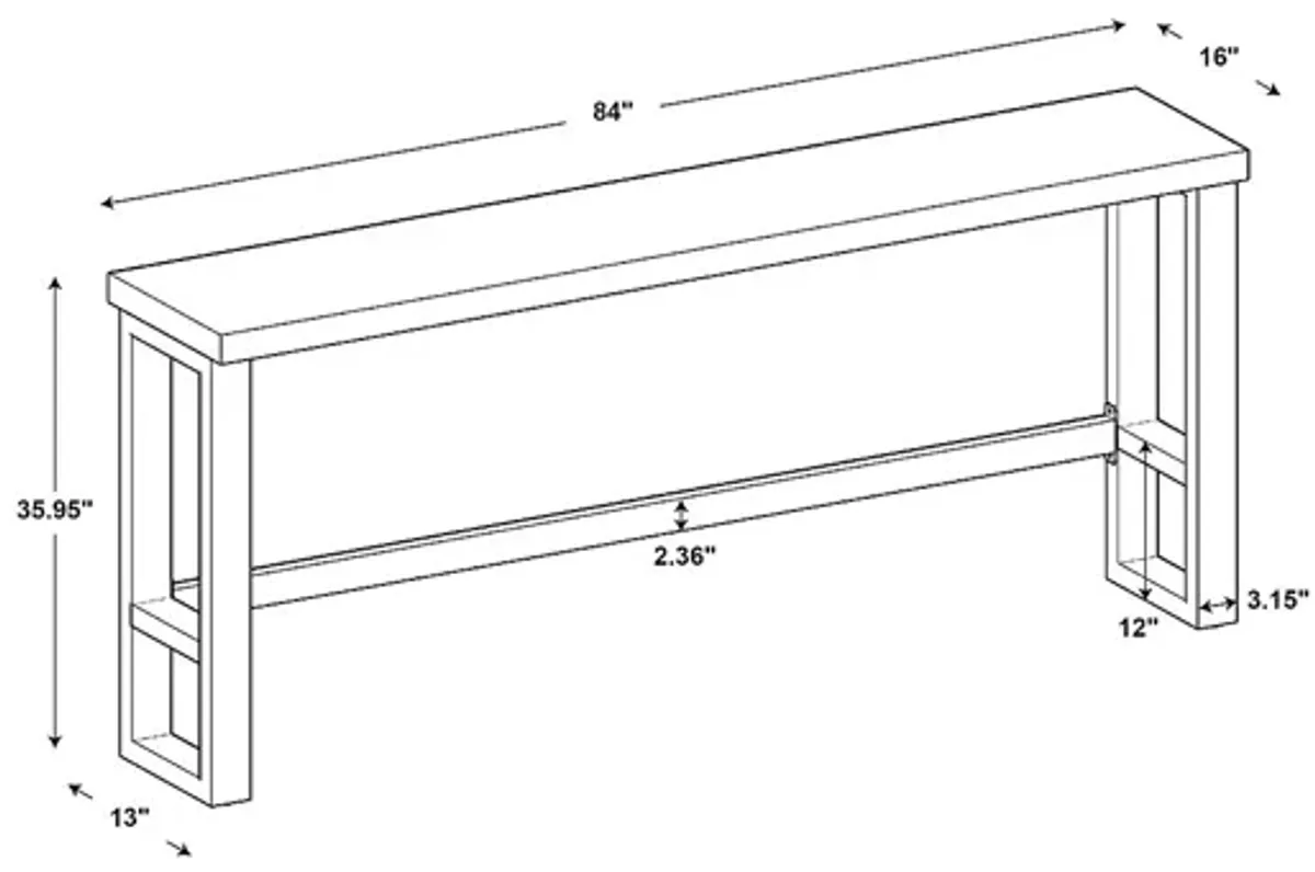 Deleya Brown Bar Table