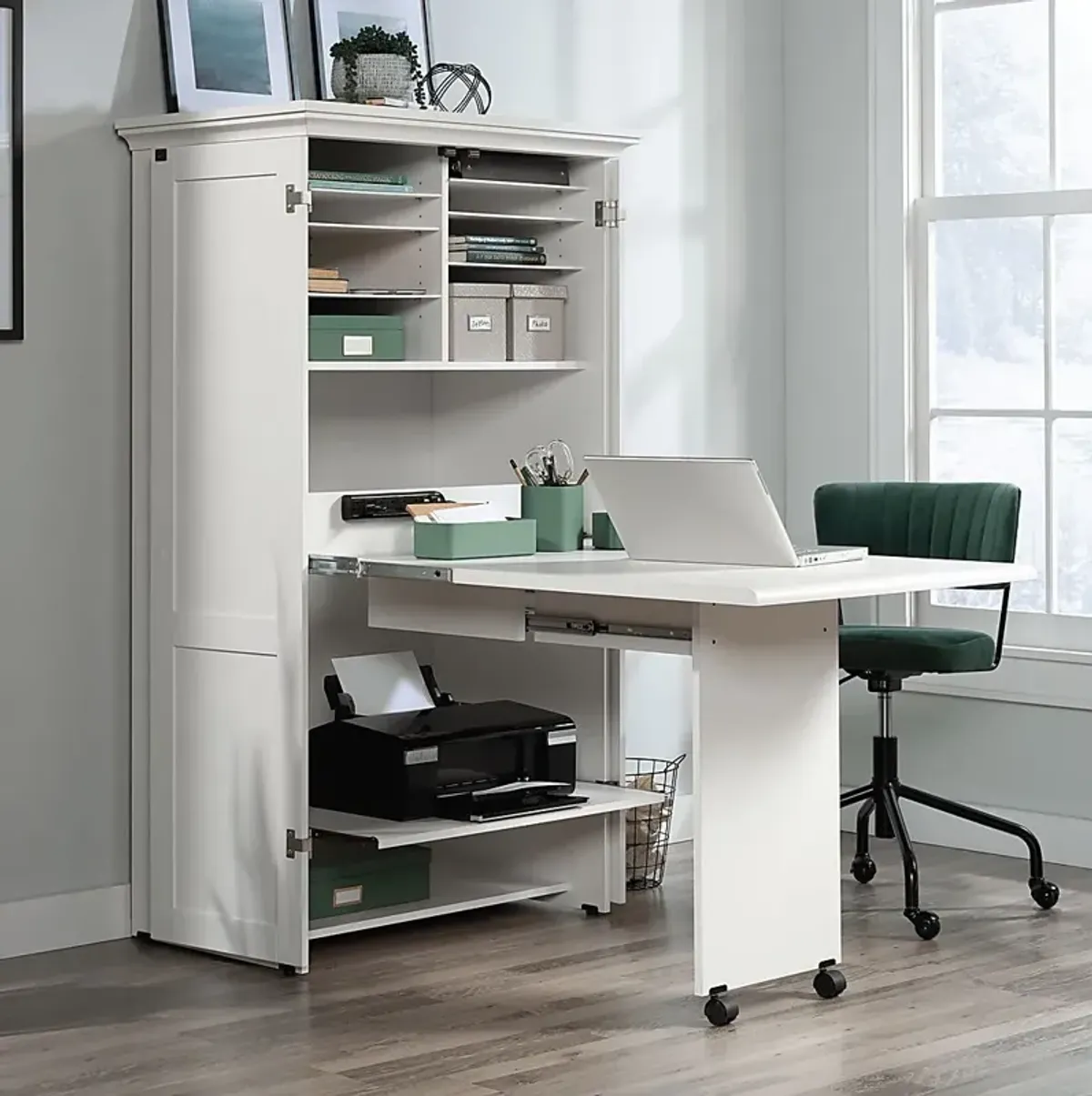 Clarendony White Storage Cabinet