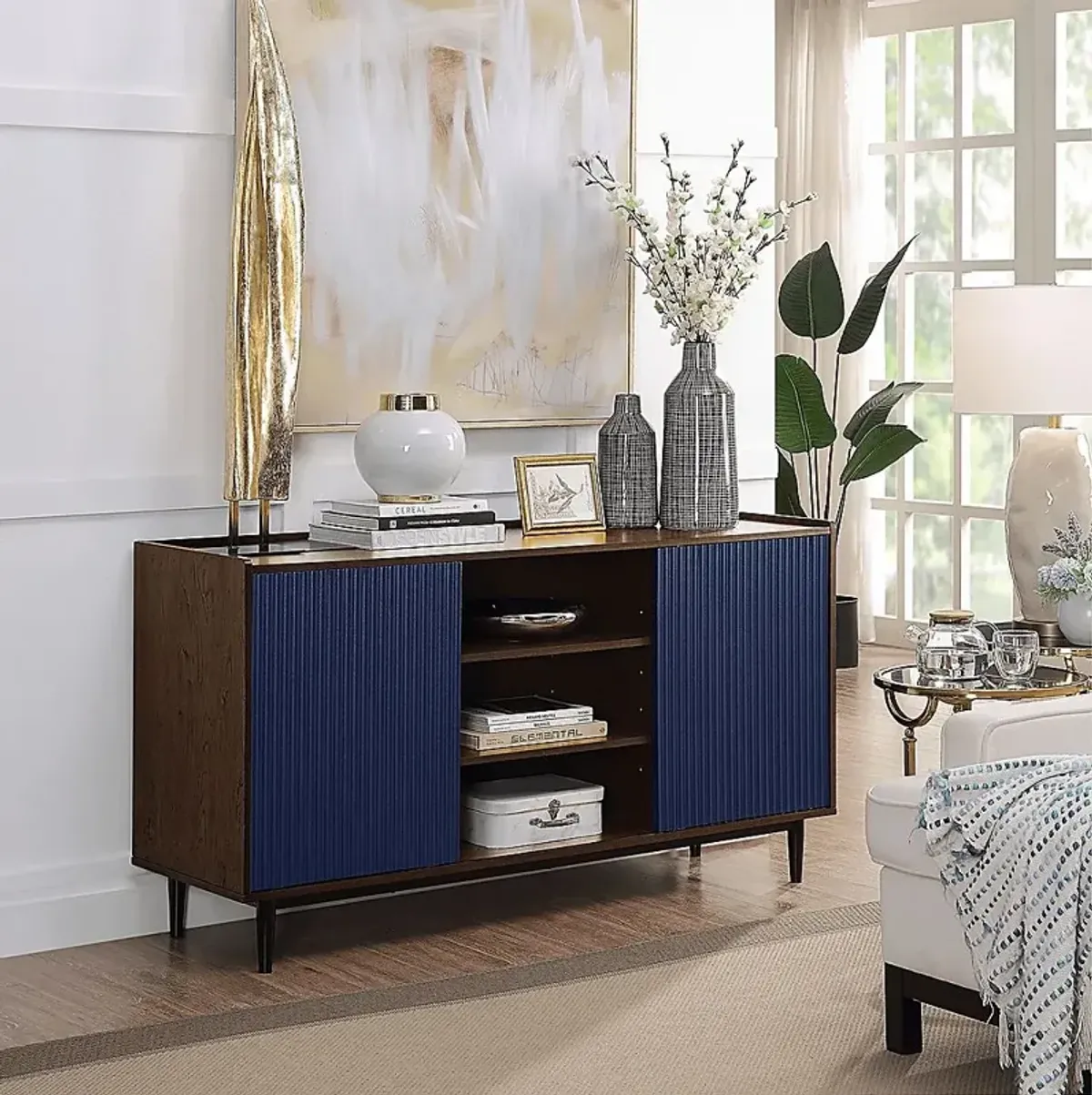 Lindall Navy Sideboard