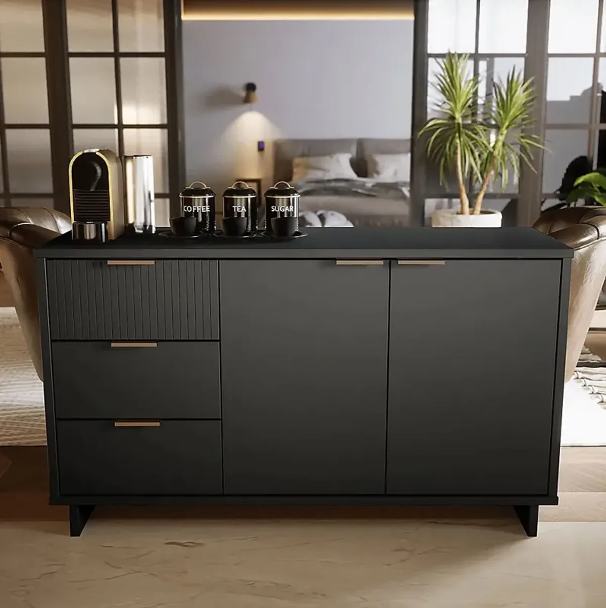 Bremmer VII Dark Gray Sideboard