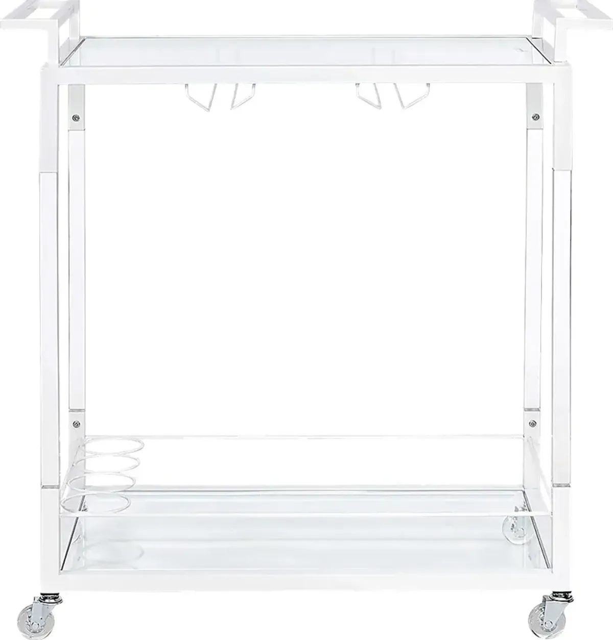 Haislip White Bar Cart