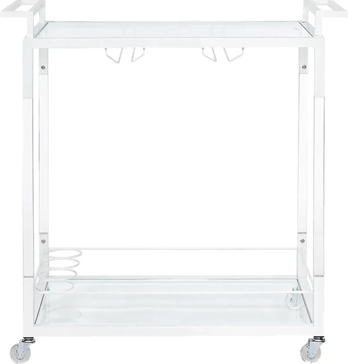 Haislip White Bar Cart