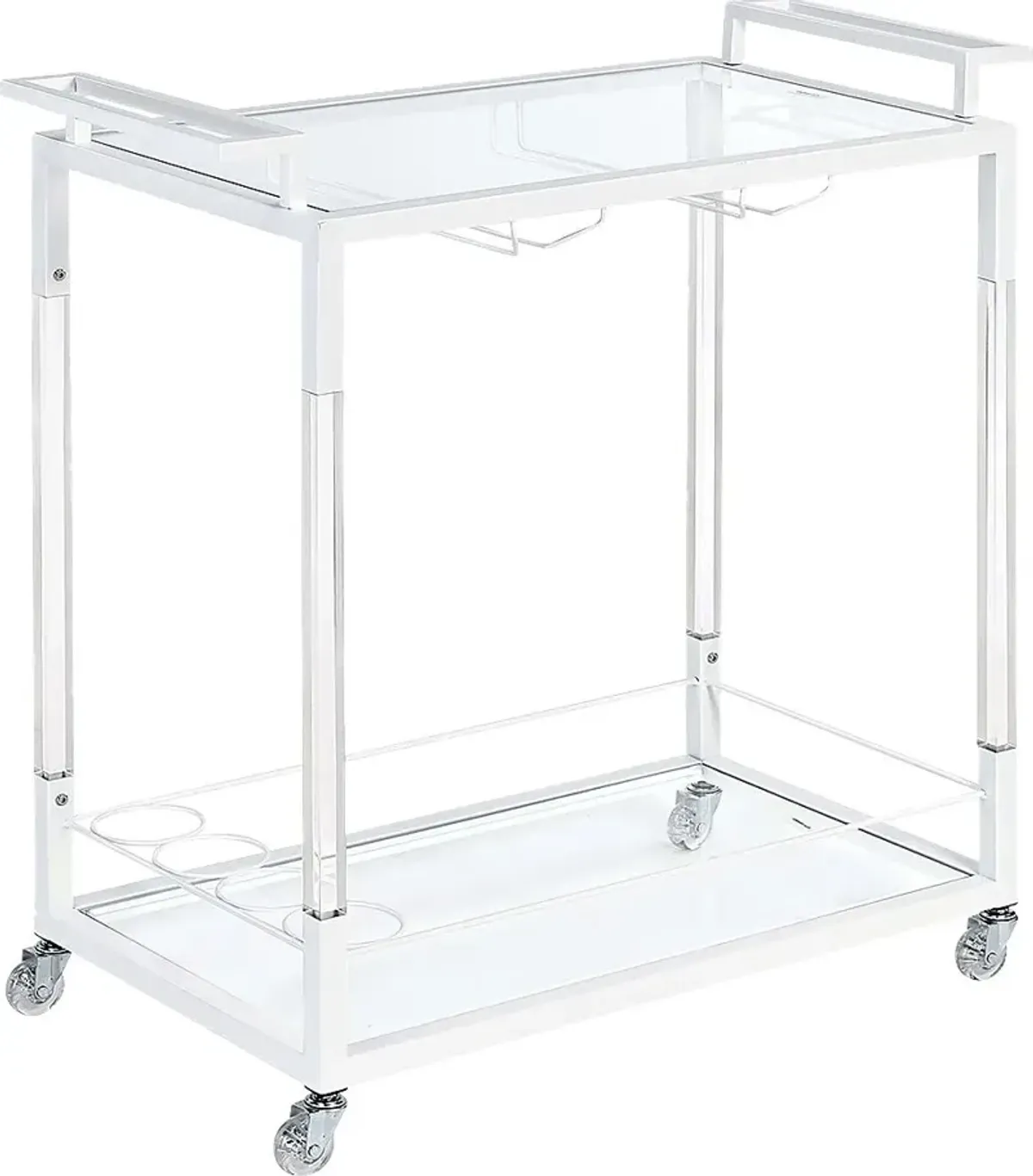 Haislip White Bar Cart