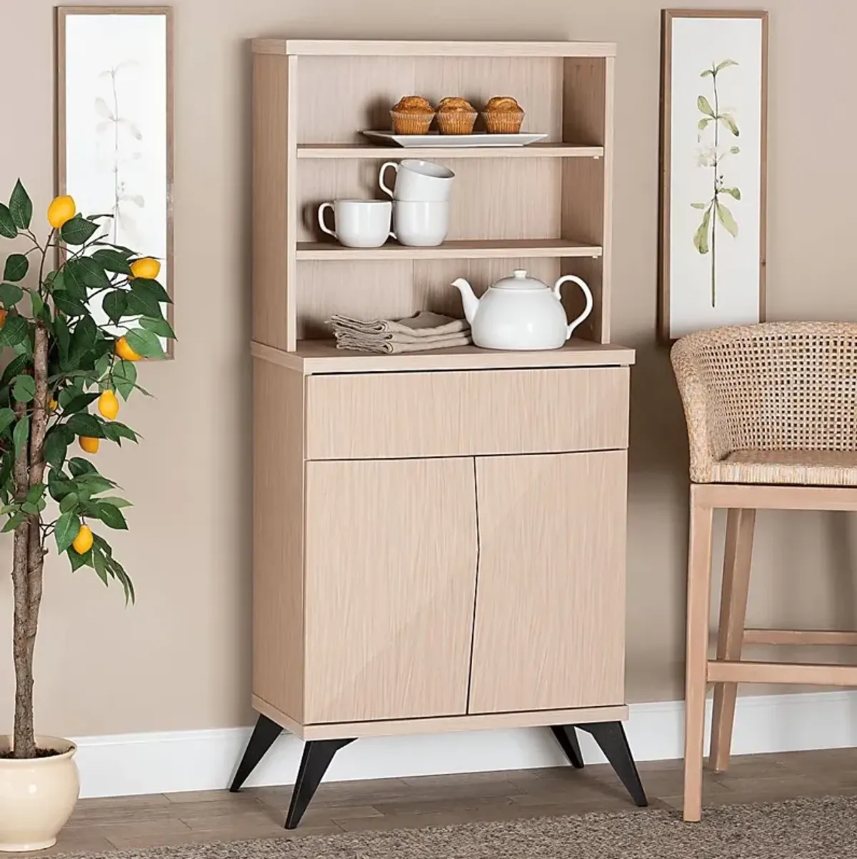 Livius Light Brown China Cabinet