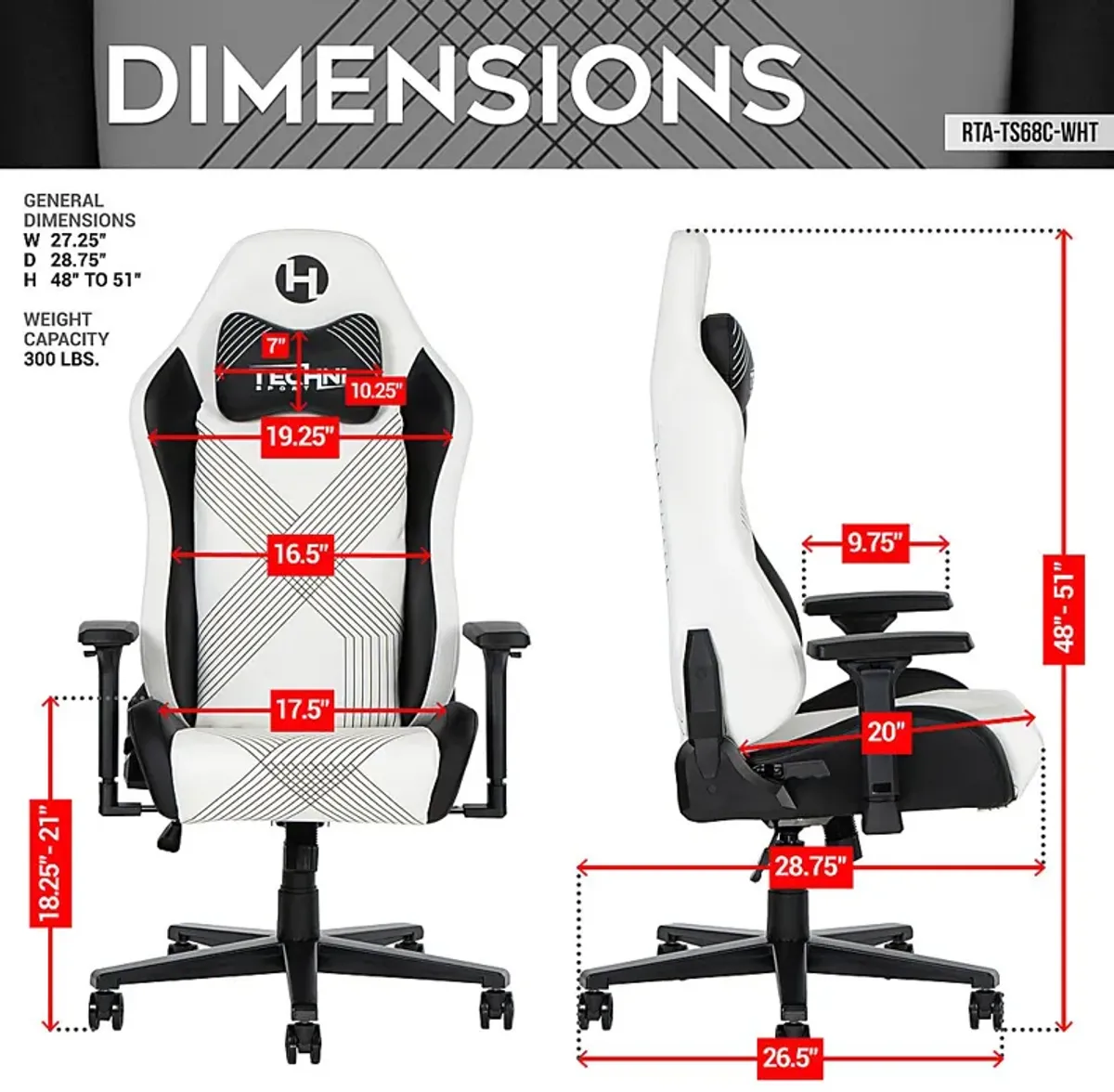 Jemwi White Gaming Chair