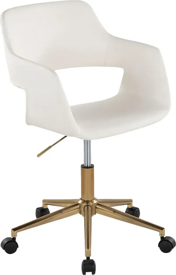 Whisp I White Desk Chair
