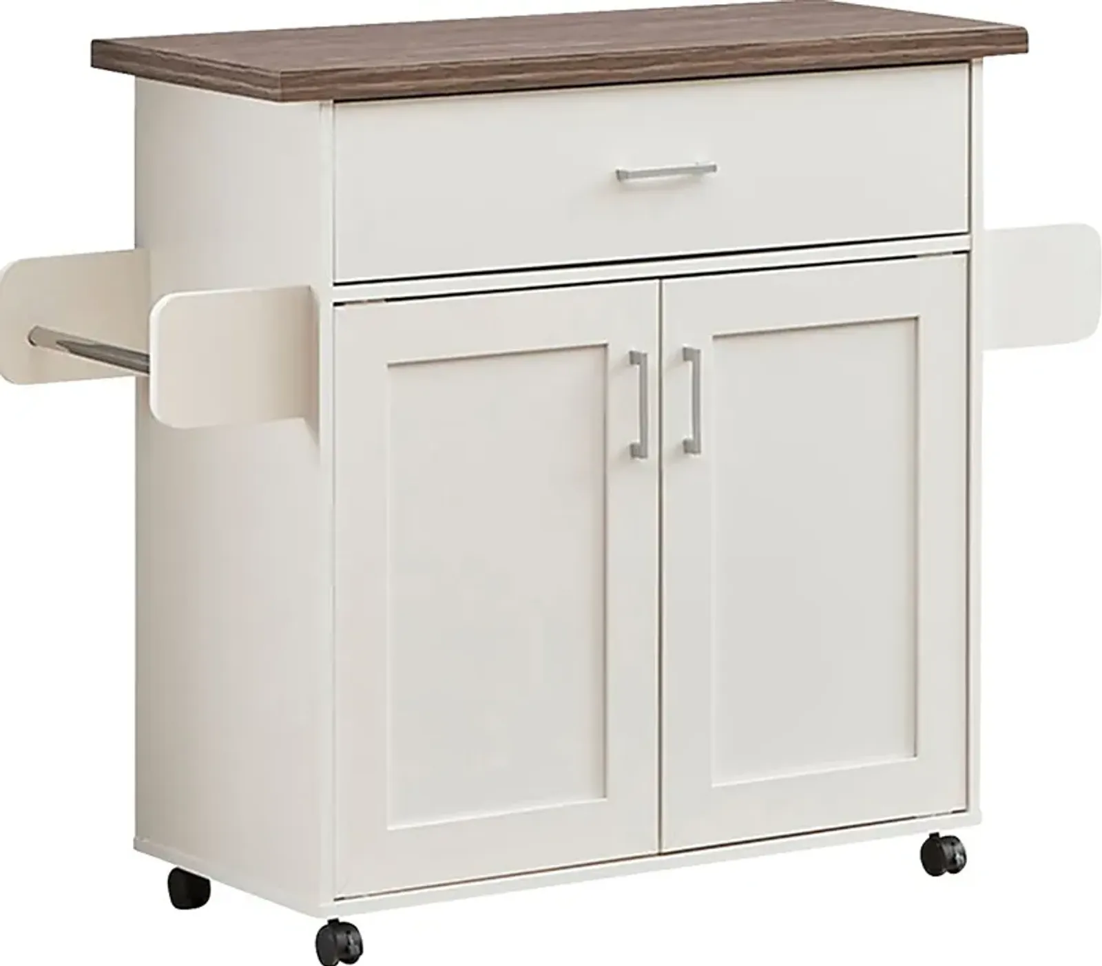 Keimio White Kitchen Cart