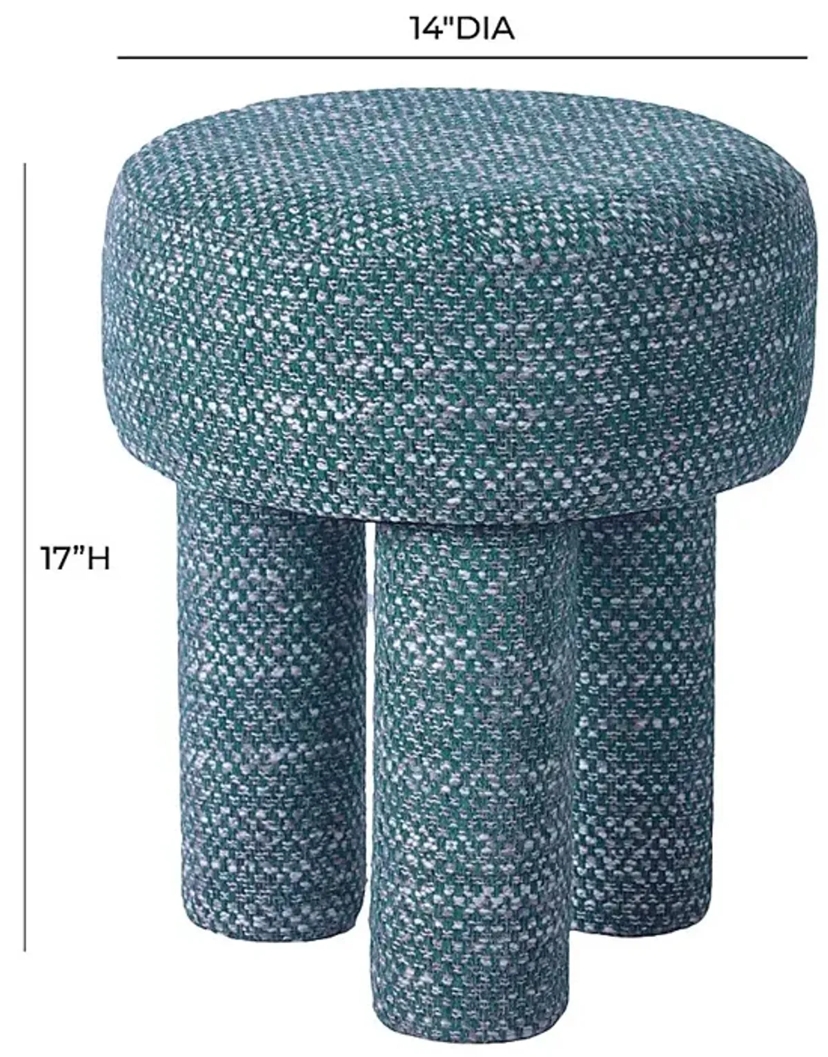 Pattyton Teal Accent Stool