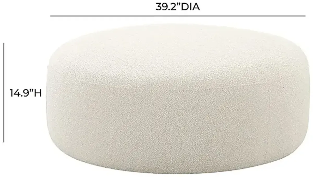 Pinionwood Cream Ottoman