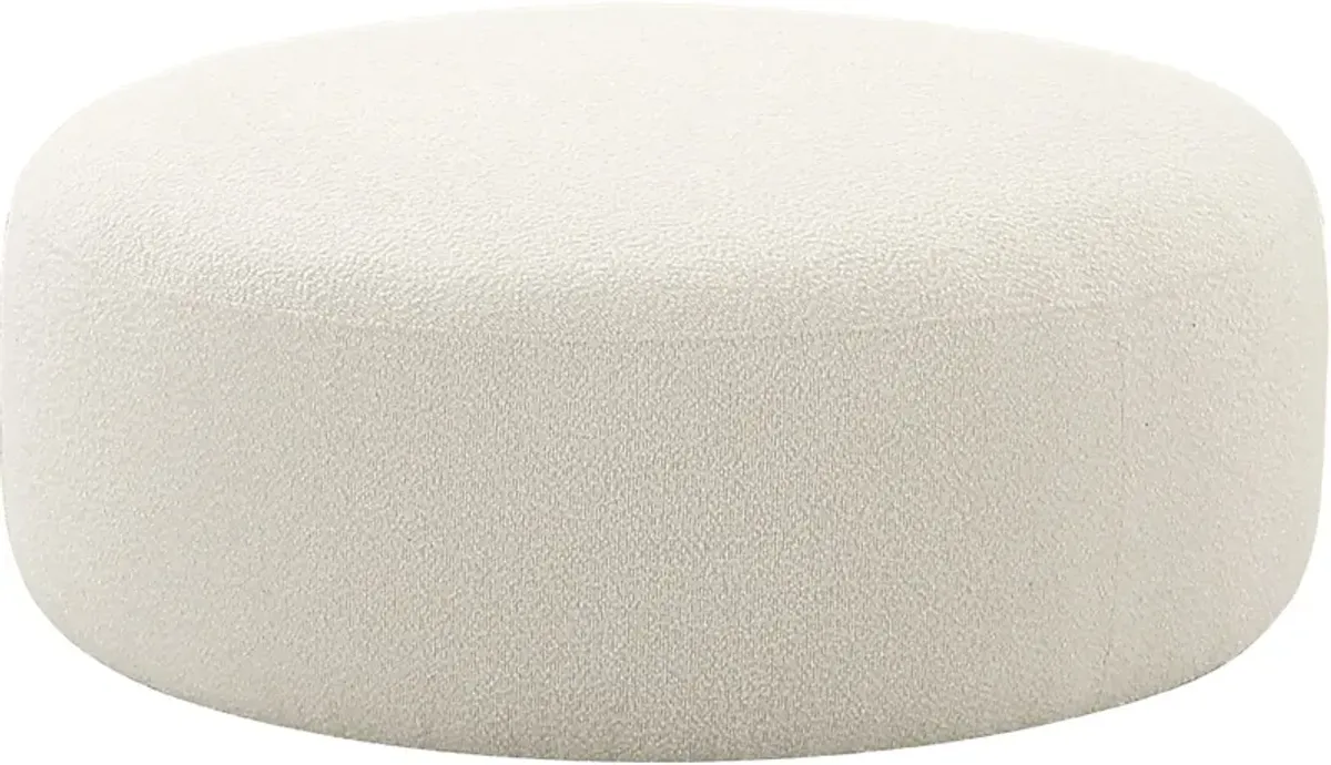 Pinionwood Cream Ottoman