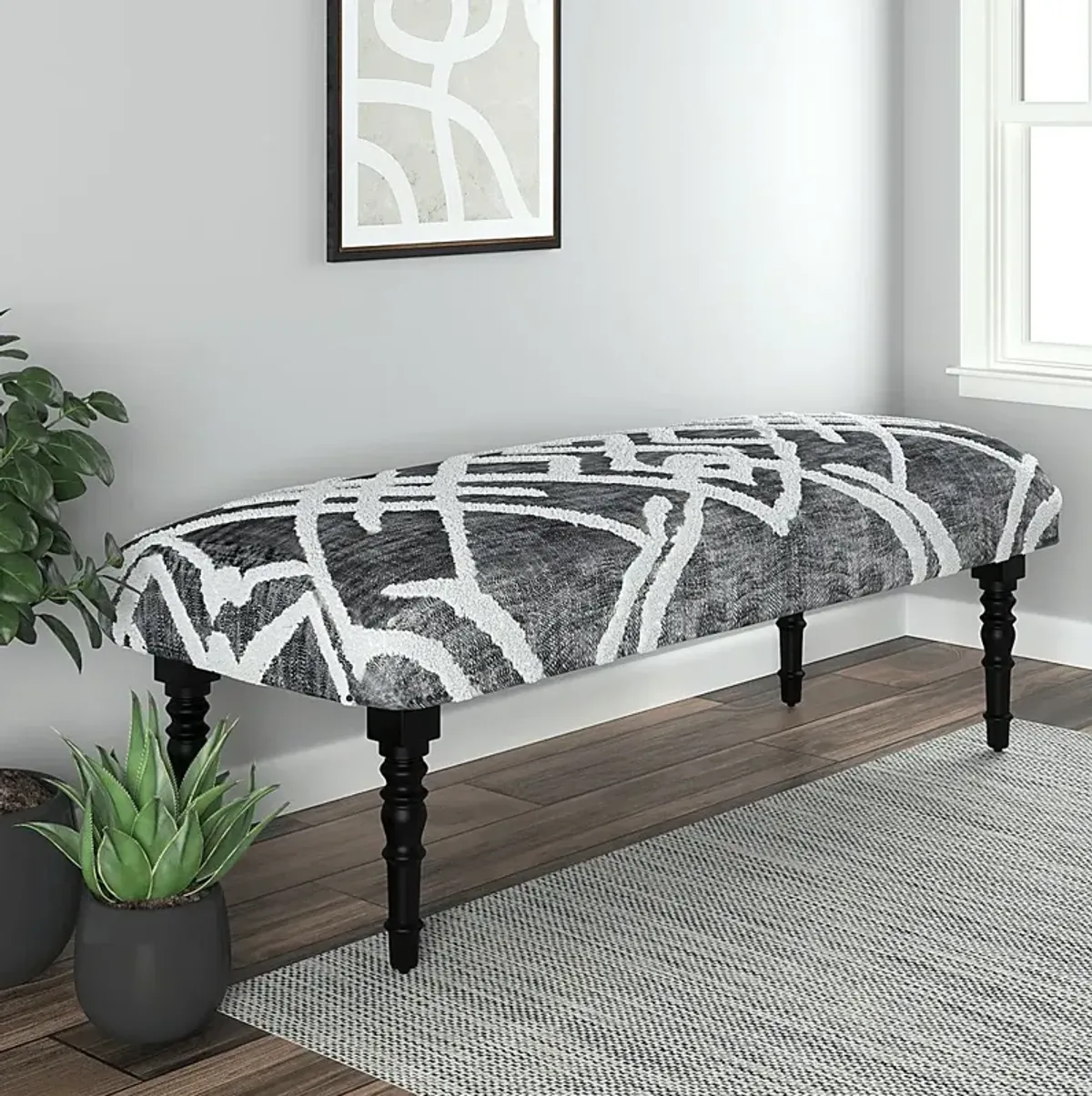 Zindan Black/Gray Bench