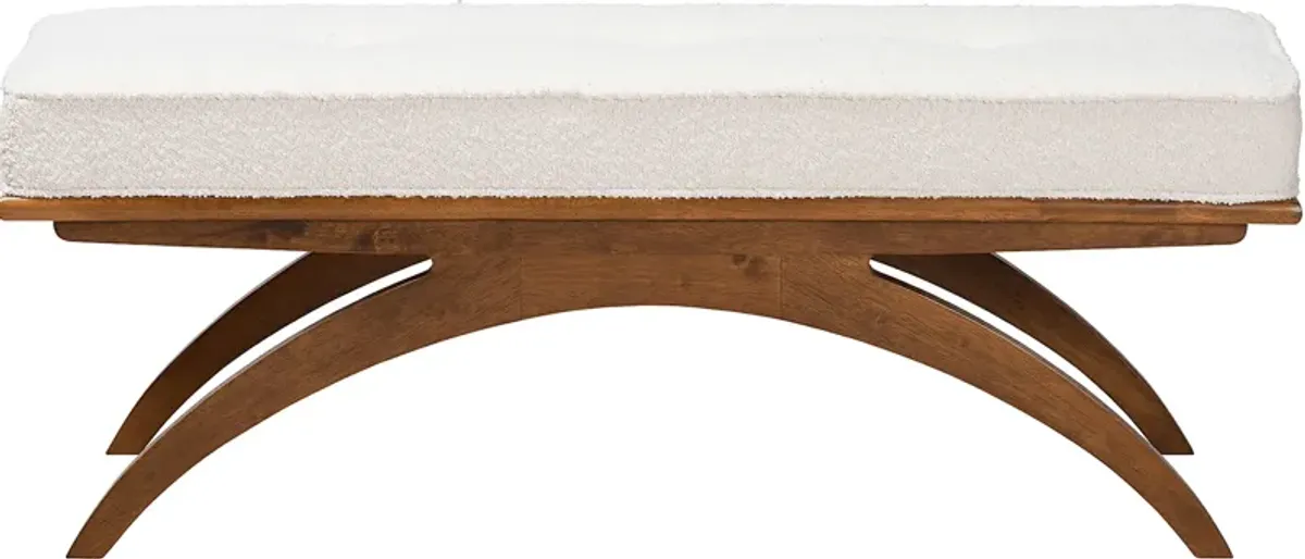 Oesting Cream Accent Bench
