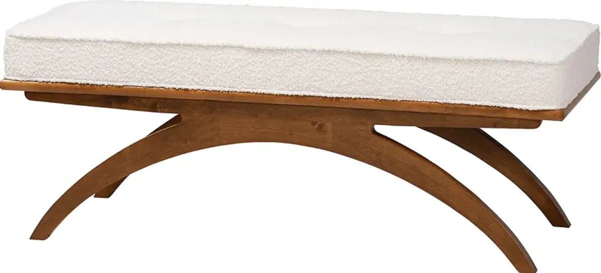 Oesting Cream Accent Bench