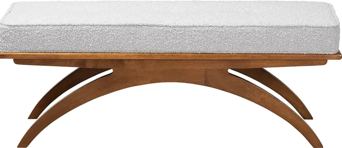 Oesting Light Gray Accent Bench