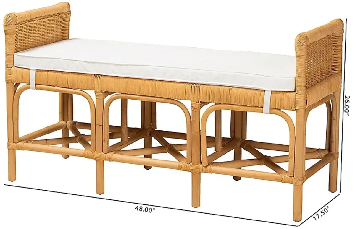 Quanset Natural Accent Bench